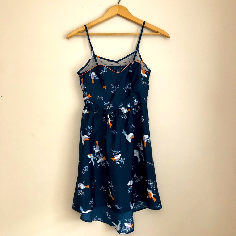 Navy and sparrow spaghetti strap boutique dress